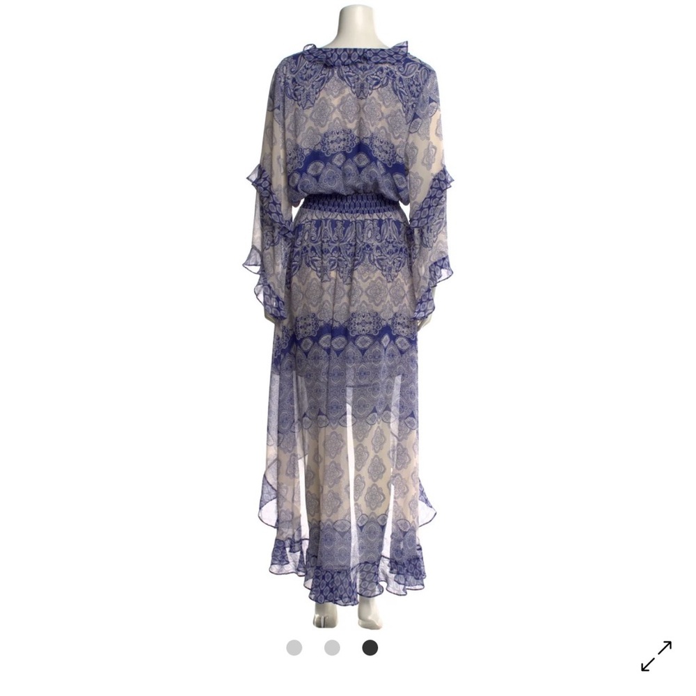 Misa Los Angeles Blue Paisley Print Dress - Picture 3 of 3